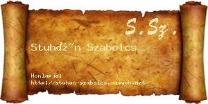 Stuhán Szabolcs névjegykártya